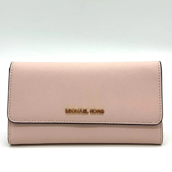 Michael Kors Large Trifold Wallet Vanilla/Brown (NWT) - Picture 3 of 10